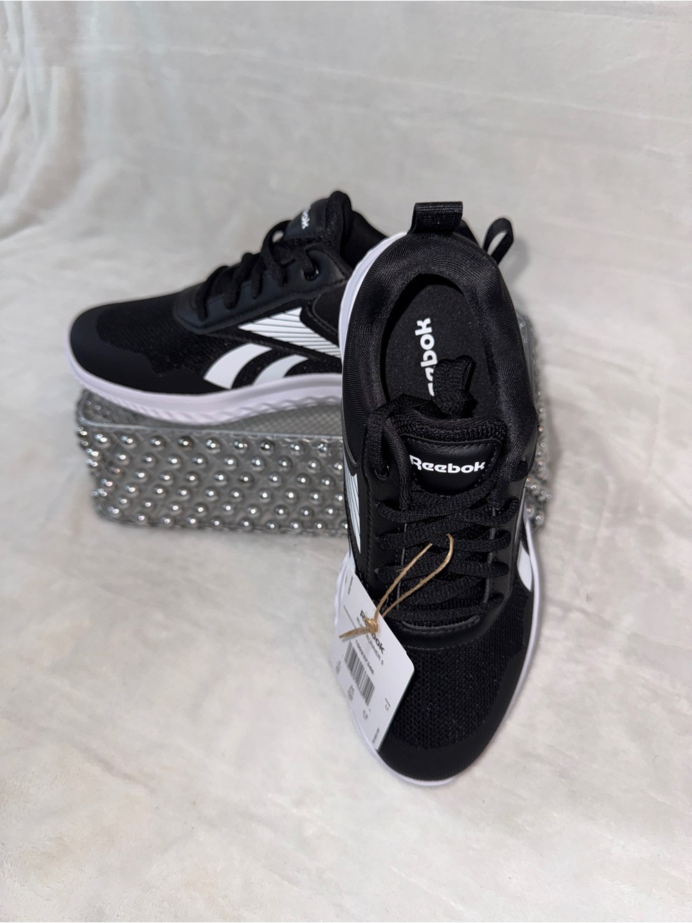 Reebok Rush Runner 5 Black White Kids Youth 3 Women’s 4.5 100237345 NWT - Picture 13 of 14